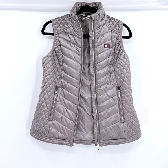 Tommy Hilfiger Women’s Sport Gray  Puffer ZIP UP vest size S/P - Picture 1 of 12